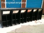 6 X INVADER BASS BINS V1000 LOADED WITH HEAT SYNC