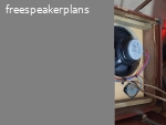 Boom box, retro suitcase portable audio KEF speakers, blue t